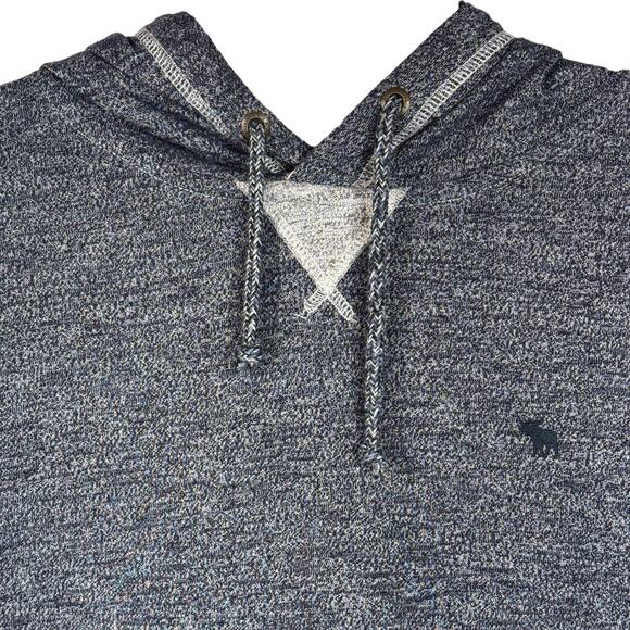 Abercrombie & Fitch Mens XX-Large Pullover Hoodie Stretch Pocket Marled Slits - Picture 2 of 9